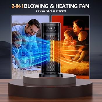 Amazon.com: GIOFXY Indoor Space Heater, 1-12H Timer, Digital